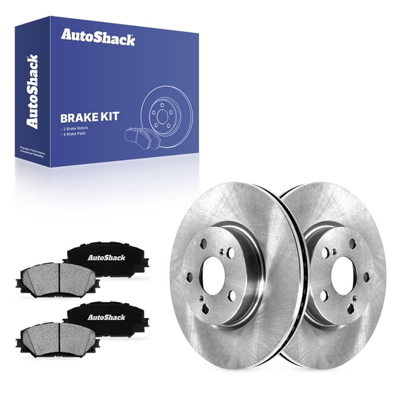 AutoShack Front Vented Brake Rotors   Ceramic Pads 6-PC Brake Kit Replacement for 2009-2019 Toyota Corolla 2008-2014 Scion xD 2009-2014 Toyota Matrix 2009-2010 Pontiac Vibe 10.83" (275 mm)