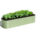 thumbnail image 7 of Gotruth Galvanized Raised Garden Bed, 17" Tall 9 in 1 Modular Metal Raised Planter Beds Kit Planter Box Outdoor for Vegetables Flowers, 7 of 7