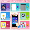 thumbnail image 3 of 2.8" Kids Phone, Touchscreen Toddler Phone with Dual Camera, Game, Music Player, Christmas Birthday Unicorns Gifts, Electronic Learning Toy for Girls 3-11 - Pink, 3 of 7