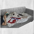 thumbnail image 6 of 4th of July Soft Flannel Fleece Throw Blanket, White Dog with a Uncle Sam Hat Independence Day Celebration, Cozy Plush for Indoor and Outdoor Use, 50" x 60", Multicolor, by Ambesonne, 6 of 6