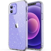 ULAK iPhone 12 Case, iPhone 12 Pro Case, Anti-Scratch Shockproof Bumper Slim Phone Case for Apple iPhone 12 / 12 Pro, Crystal Clitter
