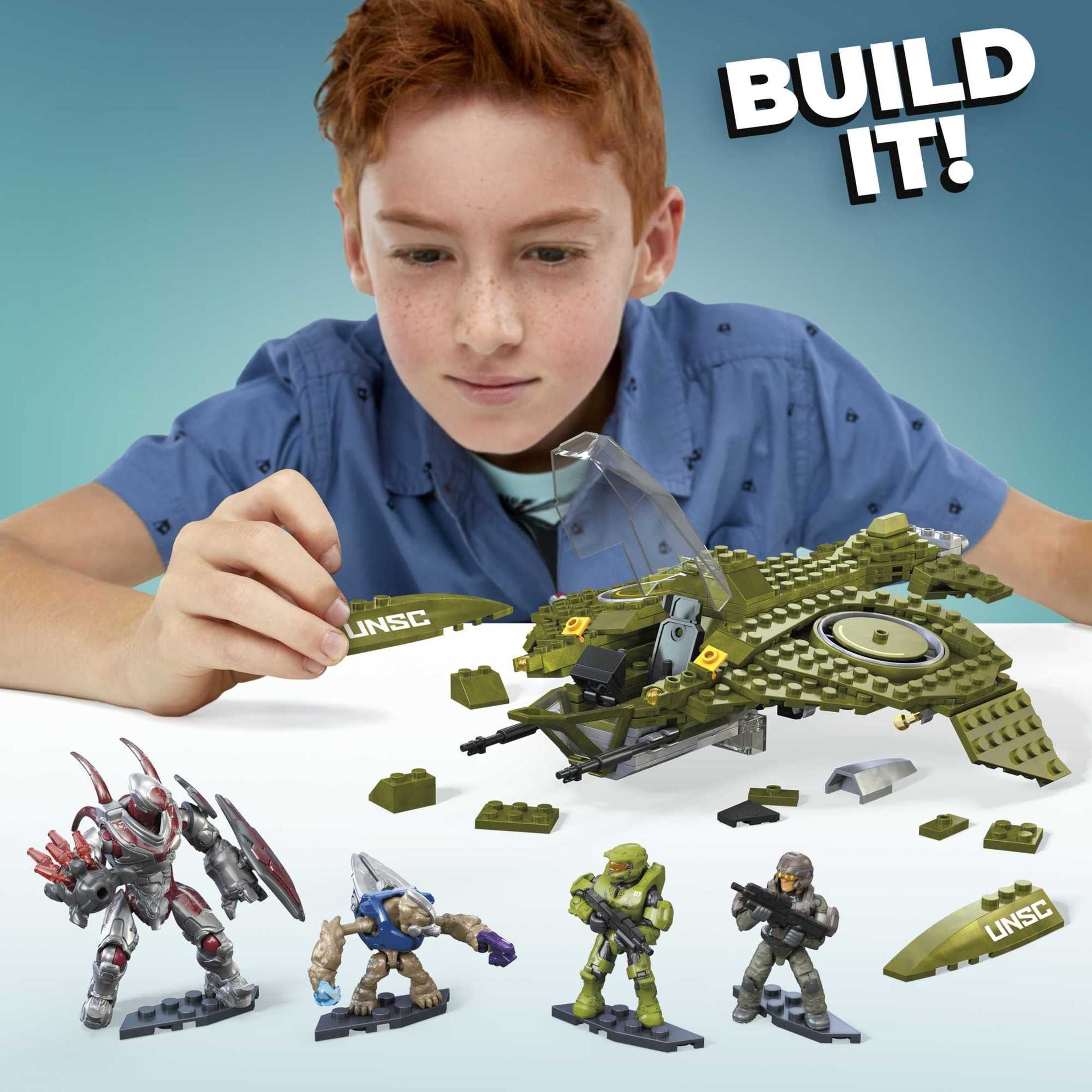 MEGA Halo Infinite UNSC Wasp Onslaught Building Kit with 4 Figures (409 Pieces)