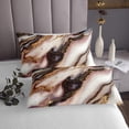 thumbnail image 3 of Pink Marble Quilt Set For Girls Adults Bronzing Stone Pattern Bedspread Set King Size Gold Glitter Marbling Coverlet Set Modern Abstract Art Bed Set, 3 of 5
