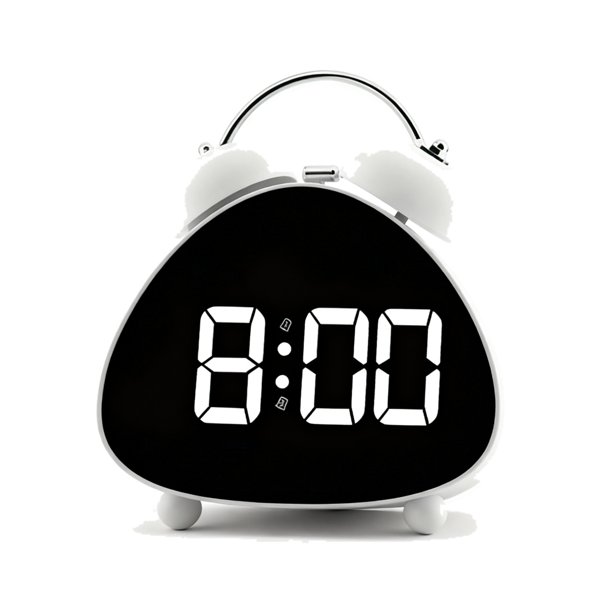 Inteprter Reloj despertador blanco Reloj digital con pilas Excelente legibilidad cualquier decoración de habitación Decoración del hogar HL-8898 blanco