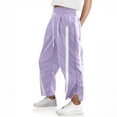 thumbnail image 2 of Sewkxo Womens Baggy Fit Wide Leg Trouser Casual Drawstring Elastic Waist Quick Dry Tracktrousers 2026 Fashion Contrast Color Striped Trousers with Pockets,Purple S, 2 of 7
