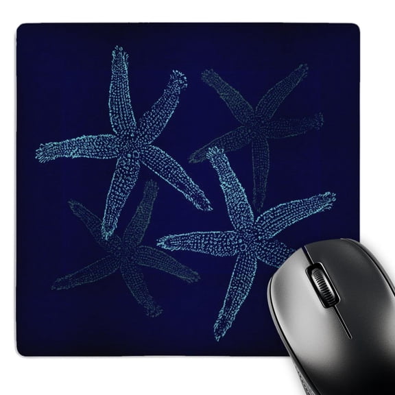 3dRose, Navy n Aqua Starfish, MousePad