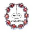thumbnail image 3 of Luxury Red Big Glass Crystal Choker Necklaces Pendants Women Jewelry S--Purple-Model code 8254---Product code 61216, 3 of 4