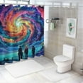 thumbnail image 7 of BCIIG Galaxy Bathroom Shower Curtain Set 100% Polyester with Hooks 60"x72, 7 of 7