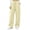 Beige, variant on Cargo Pants for Women Drawstring Elastic Waist Loose Fitted Casual Outdoor Travel Hiking Pants with Multi Pockets(XXL,Brown)
