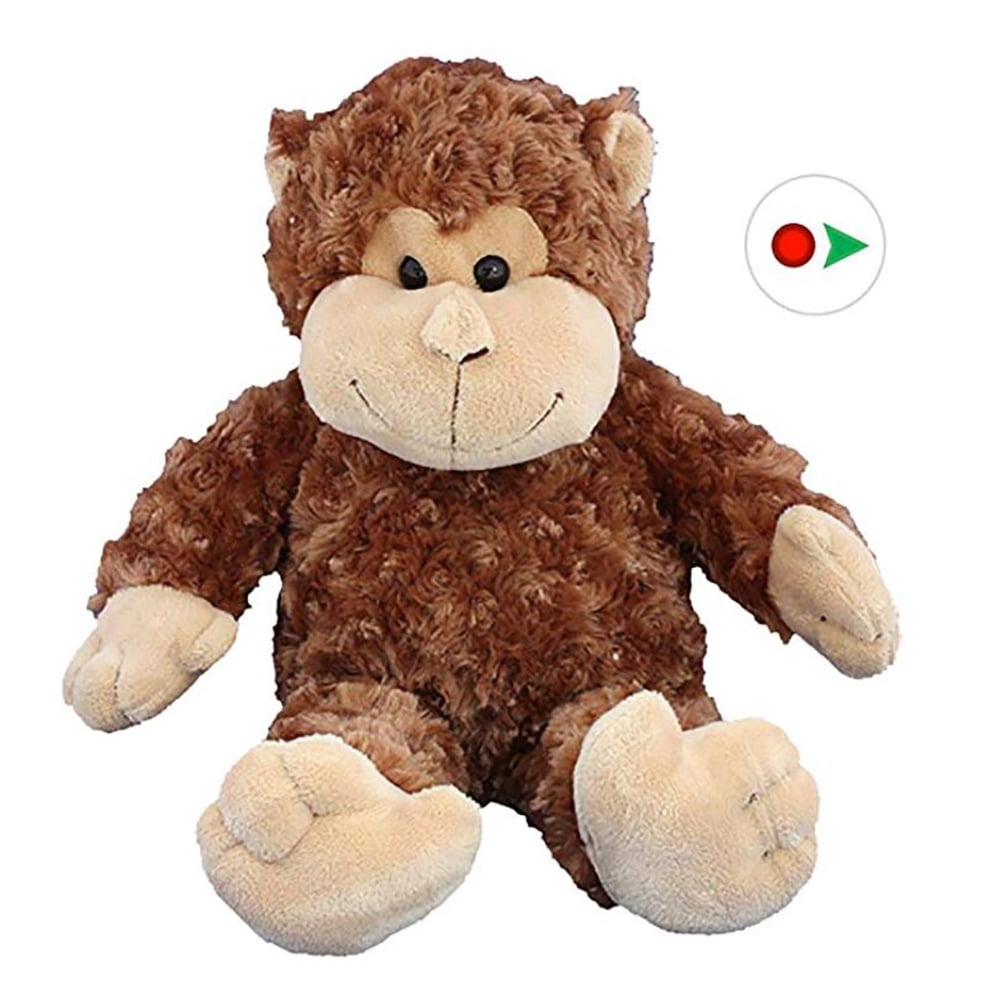 Record Your Own Plush 16 inch Stuffed Monkey Ready To Love In A Few Easy Steps