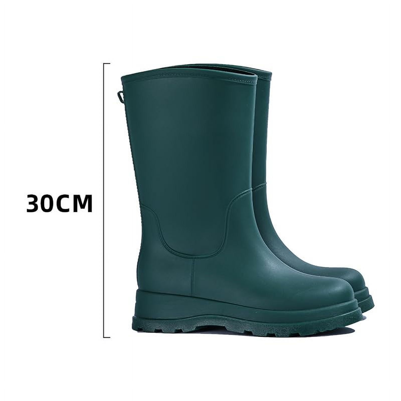 AUXDIQ Rain Shoes Women Mid-calf Boots Waterproof Rain Boots Outdoor Garden Shoes