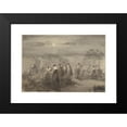 thumbnail image 2 of Charles Rochussen 18x14 Black Modern Framed Museum Art Print Titled - Company of Ladies and Gentlemen in a Court with Rose Bushes Lit by the Moon (1847), 2 of 5