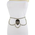 thumbnail image 6 of Women Gold Metal Chain Gothic Belt Skull Skeleton Charm M L XL, 6 of 8