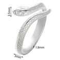 thumbnail image 3 of HOOUN Creative Snake Ring Fashion Animal Finger Ring Opening Tail Ring Jewelry@, 3 of 5