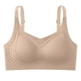 thumbnail image 3 of Swuxness Women's Push Up Bras, Woman's Bras, Women's Fashion Solid Color Bra Side Support Everyday Bra for Everyday Wear Khaki, XXL, 3 of 5