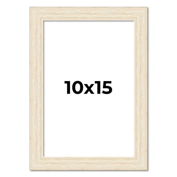 10x15 Frame White Barnwood Picture Frame - Modern Photo Frame Includes UV Acrylic Shatter Guard