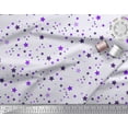 thumbnail image 3 of Soimoi Purple Georgette Viscose Fabric Stars Star Printed Fabric 1 Yard 42 Inch Wide, 3 of 3
