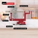 thumbnail image 4 of Pelador de manzanas Amco Houseworks A505, hierro fundido, rojo, 4 of 7