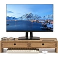 thumbnail image 4 of ANHXN monitor stand, with drawer computer arm rack desktop storage rack, speaker TV laptop printer stand with pen slot and cable management, office desktop stand, 4 of 8