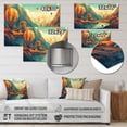 thumbnail image 4 of Designart "Balloons Ascending in Mountainous Terrain II" Landscape Mountains Metal Wall Art Prints, 4 of 5