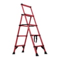 thumbnail image 6 of Dapmiu Multi-Purpose Household Folding Telescopic Ladder Made of aviation aluminum alloy,supports 330lbs at just 6kg,Features air-cushion retraction, anti-slip steps & feet., 6 of 8