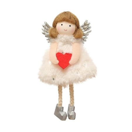 

NUOLUX 1Pc Creative Plush Heart-shaped Pattern Angel Doll Pendant Hanging Decor