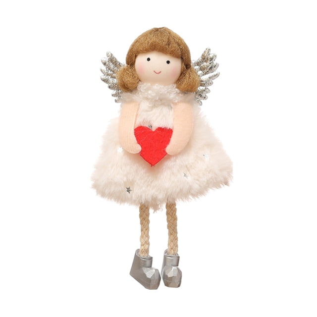 Miangastore Heart-shaped Plush Pendant Hanging Decor 1Pack 5.9x3.5x1.2in