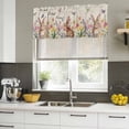 thumbnail image 4 of Beige Easter Curtain Valances for Windows, Kitchen Valance Window Treatments Panel 2 Pack, Spring Watercolor Vintage Tulip Flower Plant Rod Pocket Short Curtains for Bathroom Bedroom 60 x 18 Inch, 4 of 8