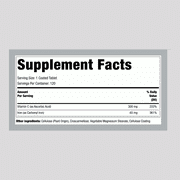 Iron Supplement 65 mg with Vitamin C | 120 Tablets for Men and Women | by Piping Rock