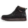 thumbnail image 3 of Flyland Men Chukka Boots Hand-Stitching Casual Leather Sneakers Shoes Lace Up Men's Ankle Boot, 3 of 7