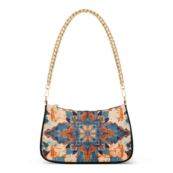Retro Boho PatternWomen Small Shoulder Bag Crossbody Tote Hobo Bags Purse Clutch Handbags with Chain Strap for Women