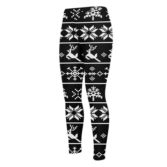 DHFJKG Girls Christmas Leggings Athletic Pants Xmas Print Tight Yoga Pants With Stretch Waistband Workout Tights For Holiday Casual Trousers