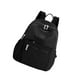 thumbnail image 2 of Mochila clásica básica, mochila para mujer, bolso de mano de almacenamiento, bolso de hombro portátil informal, mochila de viaje para ir de compras y negro, 2 of 8