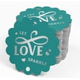 thumbnail image 4 of Inkdotpot Pack Of 100 Real Silver Foil Paper Tags Let Love Sparkle Wedding Favor Hang Tags, 4 of 7