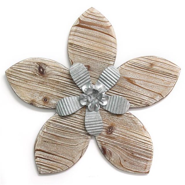 Stratton Home Decor S11555 Farmhouse Flower Wall Decor