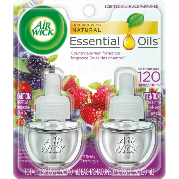 Air Wick Plug in Refill, 2ct Wild Berries, Scented Oil, Air Freshener