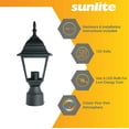 thumbnail image 3 of Sunlite 41322-SU Post Mount Carriage Lamp Fixture, Medium Base (E26) Socket, Mounts on 3" Post (Not Included), UL Listed, Black Finish, 3 of 6