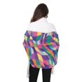 thumbnail image 4 of FORMRS Womens Scarf Winter Soft Long Big Warm Shawls Wrap Tassel Scarves, Colorful Wavy Pattern, 4 of 9