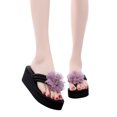 thumbnail image 2 of GERsome Women's Wedge Sandals Summer Beach Bohemia Flip Flops Flat Sandals Comfort Walking Shoes, 2 of 8