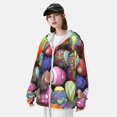 thumbnail image 3 of Kdxio Easter Eggs1 Print Women Men Sun Protection UPF 50+ Jackets Zip Up Long Sleeve Hoodie Hiking Lightweight with Pockets, 3 of 7