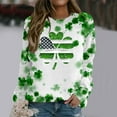 thumbnail image 5 of BLVB St. Patrick's Day Sweatshirts for Women Shamrock Shirt Clover Printed Pullover Casual Loose Long Sleeve Tops Gifts, 5 of 5