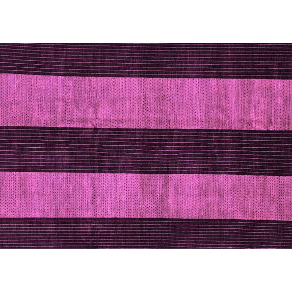 Ahgly Company Indoor Rectangle Abstract Purple Modern Area Rugs, 7' x 10'