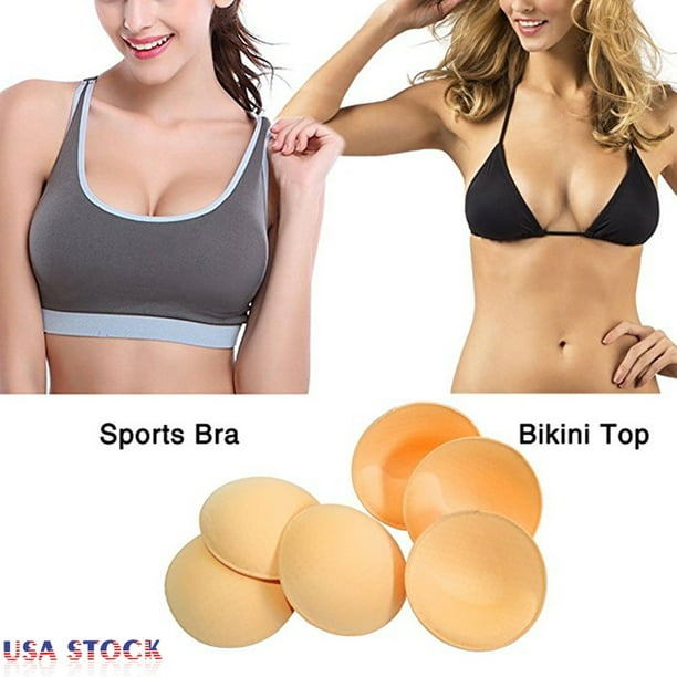 Pixnor 3 Pairs Bra Pads Pushup Superior Sponge Bra Cup Insert Pad