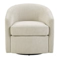 thumbnail image 4 of Bella Swivel Chair in Linen White Fabric, 4 of 10