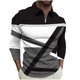 thumbnail image 2 of Blusa y camisa de manga larga con cuello vuelto para hombre, jersey de solapa con cremallera y manga larga, blusa informal estampada para San Valentín, poliéster para hombre, 2 of 5