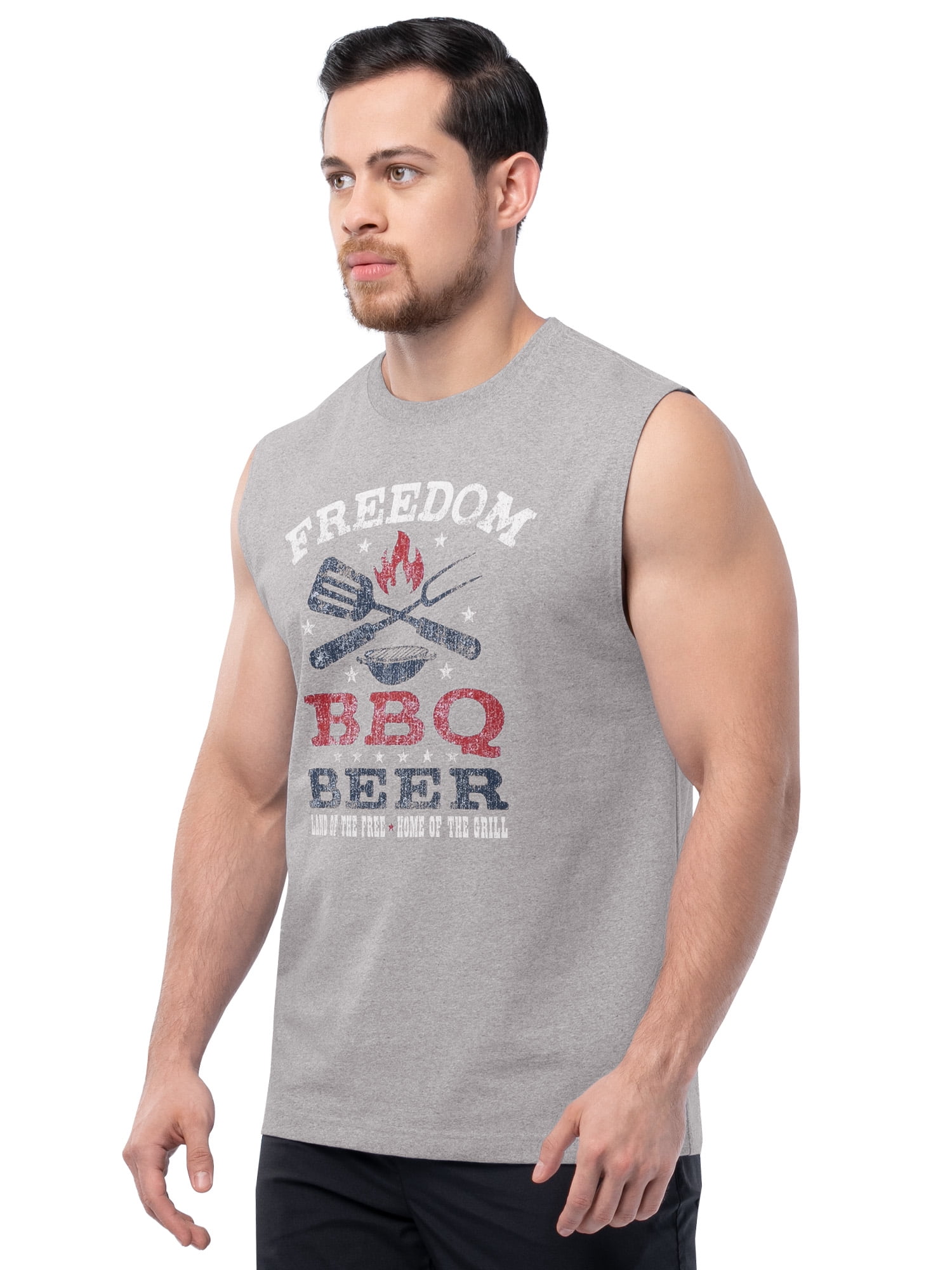 Way to Celebrate Men's 4th of July Americana Graphic Muscle Shirt Tank Top, Sizes XS-5XL