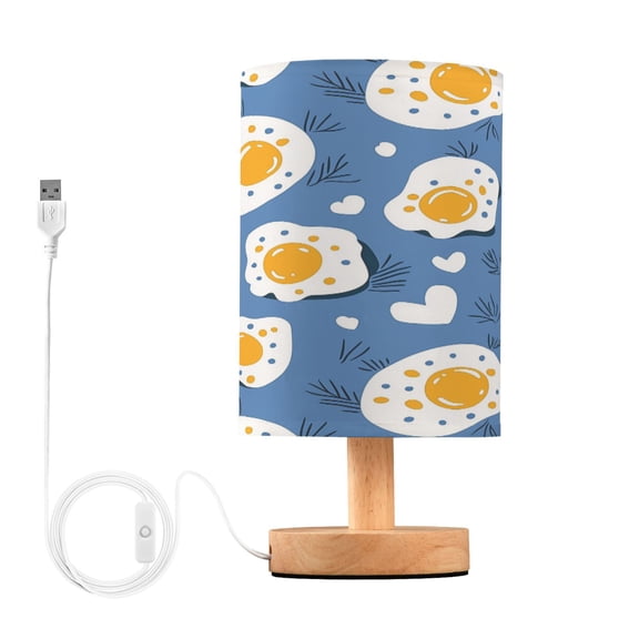 Yayeee Table Lamp for Bedroom Nightstand LED Portable Bedside Warm Light, Cute Fried Eggs