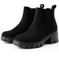 thumbnail image 4 of Harvest Land Women's Platform Chelsea Boots Chunky Block Heel Booties Slip on Ankle Boots for Ladies, 4 of 8