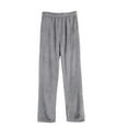 thumbnail image 5 of Women's Winter Flannel Coral Fleece Pants, Outdoor Friendly Strolling Pants, Thickened Warm Sleepwear Bottoms for Lazy Days and Home Comfort, Elastic Waist Lounge Pants Grey XL, 5 of 5