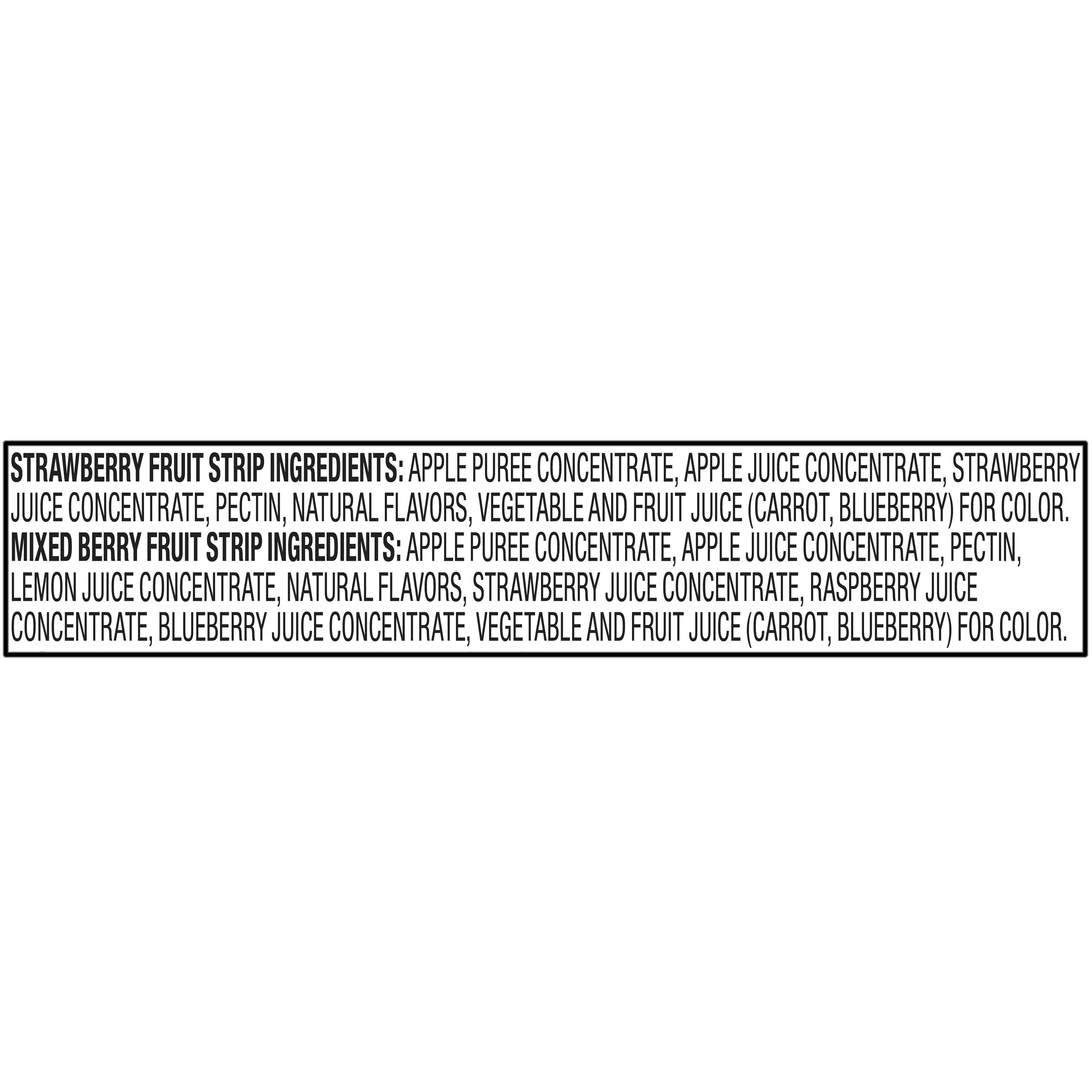 (2 pack) bettergoods Mixed Berry and Strawberry Fruit Strips Variety Pack, 0.5 oz, 24 Count